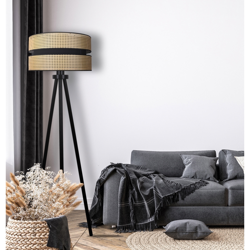 Duolla - Golvlampa DUO 1xE27/15W/230V diameter 40 cm rotting/svart