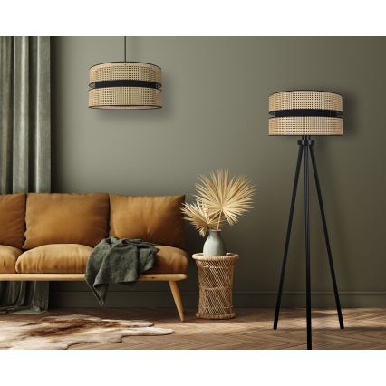 Duolla - Golvlampa DUO 1xE27/15W/230V diameter 40 cm rotting/svart