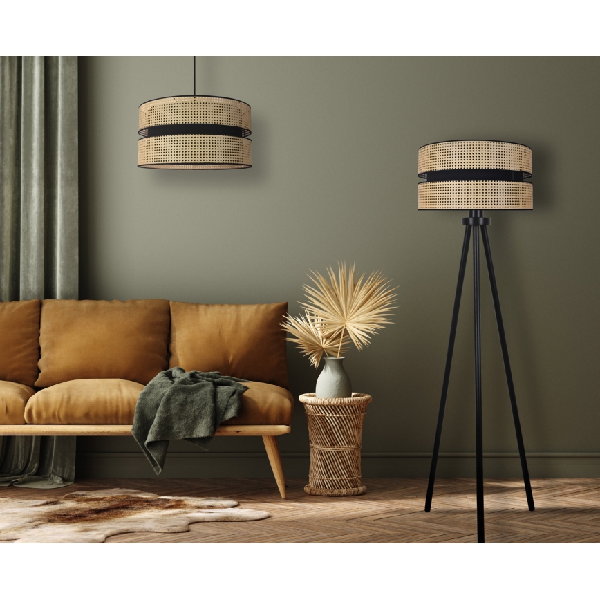 Duolla - Golvlampa DUO 1xE27/15W/230V diameter 40 cm rotting/svart