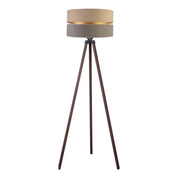Duolla - Golvlampa DUO 1xE27/60W/230V diameter 44 cm beige/grå/brun