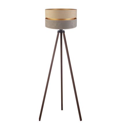 Duolla - Golvlampa DUO 1xE27/60W/230V diameter 44 cm beige/grå/brun