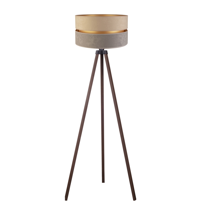 Duolla - Golvlampa DUO 1xE27/60W/230V diameter 44 cm beige/grå/brun