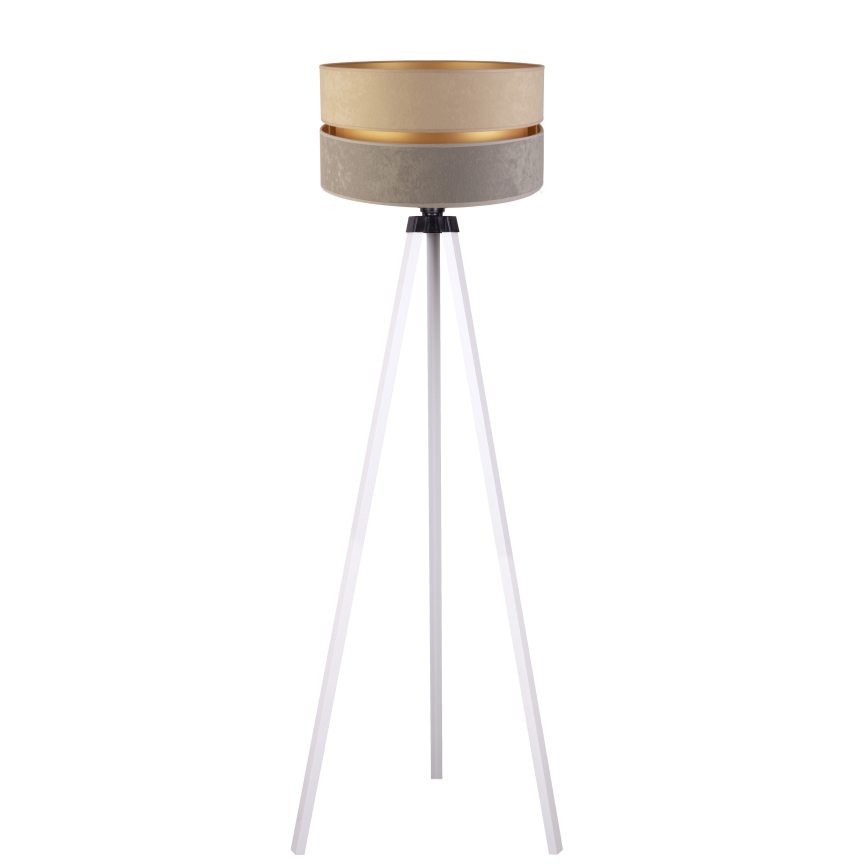 Duolla - Golvlampa DUO 1xE27/60W/230V diameter 44 cm beige/grå/vit