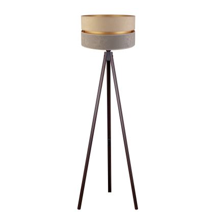 Duolla - Golvlampa DUO 1xE27/60W/230V diameter 44 cm beige/grå/wenge