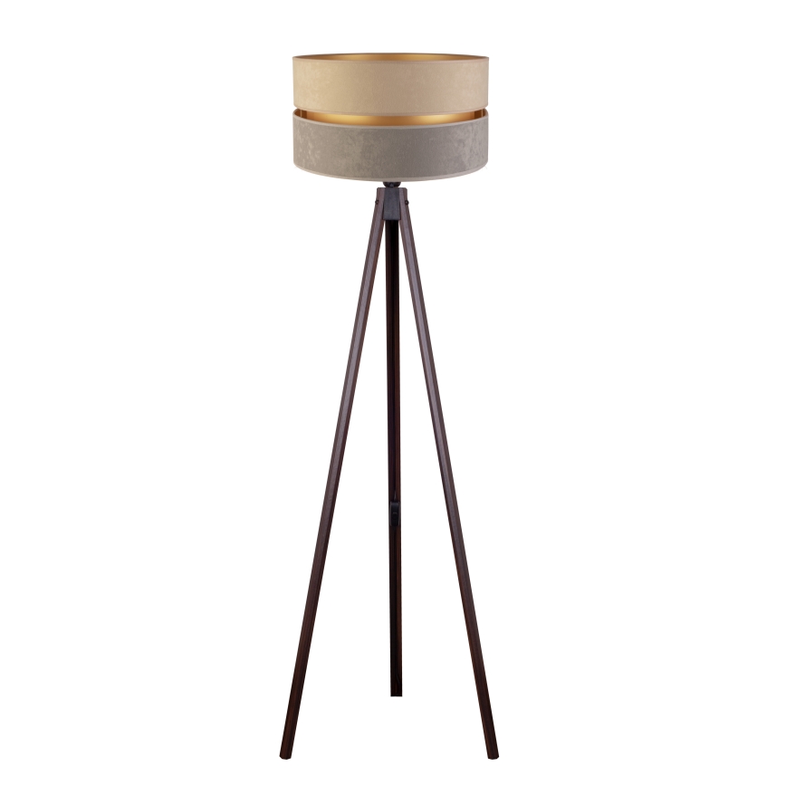 Duolla - Golvlampa DUO 1xE27/60W/230V diameter 44 cm beige/grå/wenge