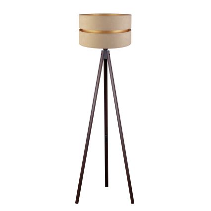 Duolla - Golvlampa DUO 1xE27/60W/230V diameter 44 cm beige/wenge