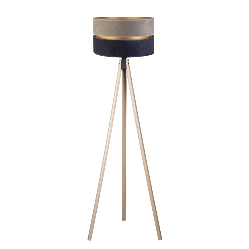 Duolla - Golvlampa DUO 1xE27/60W/230V diameter 44 cm grå/blå/beige