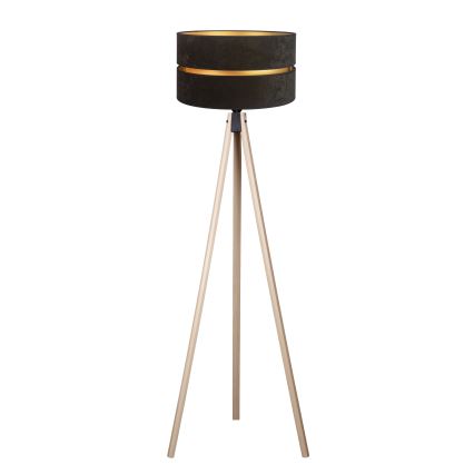 Duolla - Golvlampa DUO 1xE27/60W/230V diameter 44 cm svart/beige