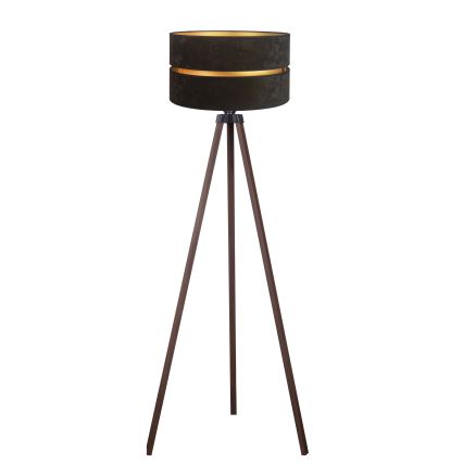 Duolla - Golvlampa DUO 1xE27/60W/230V diameter 44 cm svart/brun