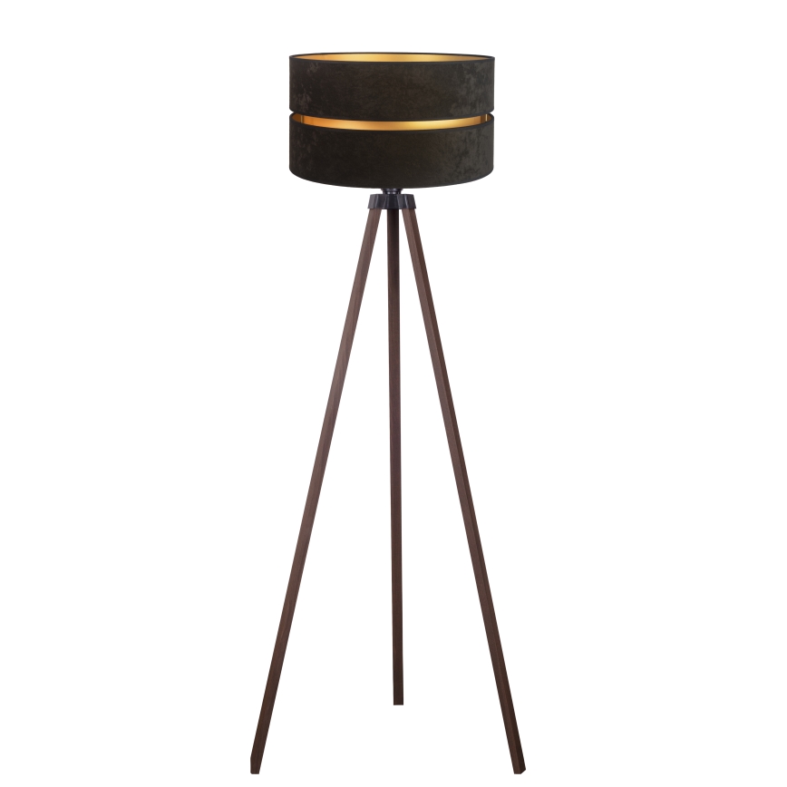 Duolla - Golvlampa DUO 1xE27/60W/230V diameter 44 cm svart/brun