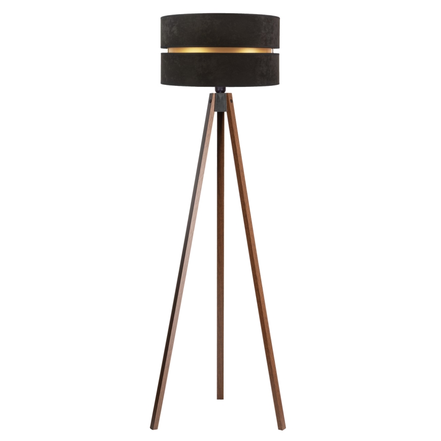 Duolla - Golvlampa DUO 1xE27/60W/230V diameter 44 cm svart/wenge