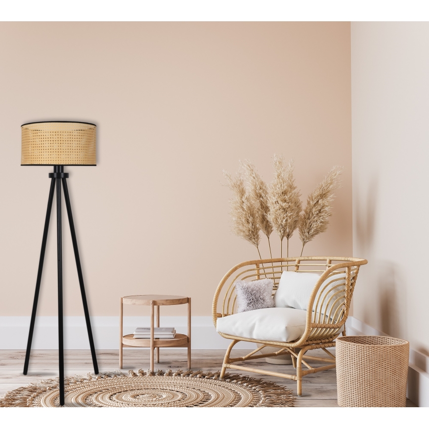Duolla - Golvlampa ROLLER 1xE27/15W/230V diameter 45 cm rotting/svart