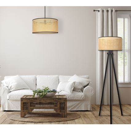 Duolla - Golvlampa ROLLER 1xE27/15W/230V diameter 45 cm rotting/svart