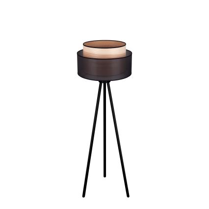 Duolla - Golvlampa WOOD BOHO 1xE27/15W/230V diameter 45 cm svart/beige