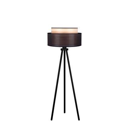Duolla - Golvlampa WOOD BOHO 1xE27/15W/230V diameter 45 cm svart/beige
