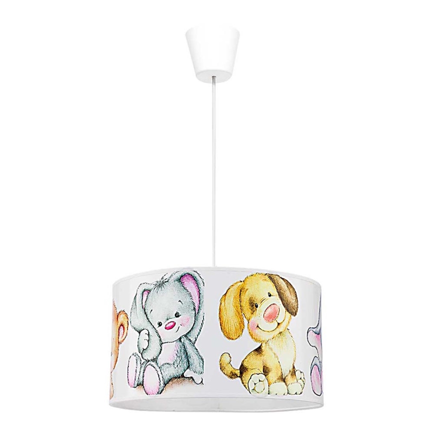 Duolla - Hängande ljuskrona med textilsladd för barn SWEET BEARS 1xE27/40W/230V diameter 35 cm