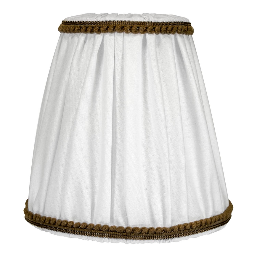Duolla - Lampskärm för bord och golvlampa E27 diameter 15 cm vit/brun