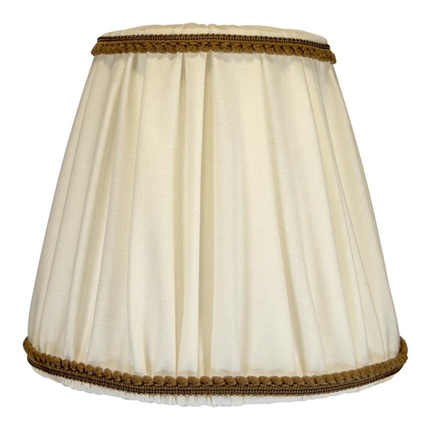 Duolla - Lampskärm för bord och golvlampa E27 diameter 18,5 cm grädde/brun