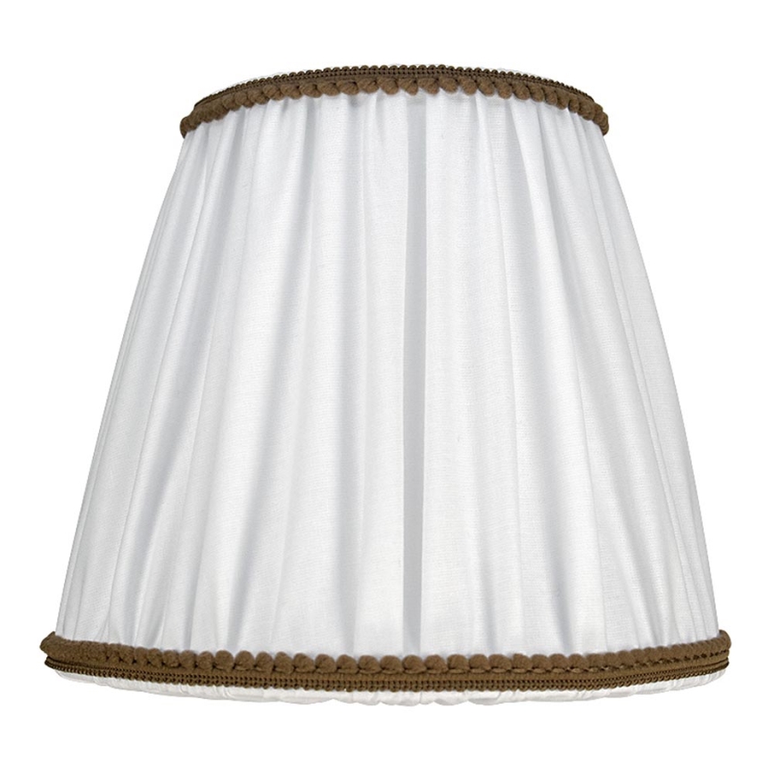 Duolla - Lampskärm för bord och golvlampa E27 diameter 18,5 cm vit/brun