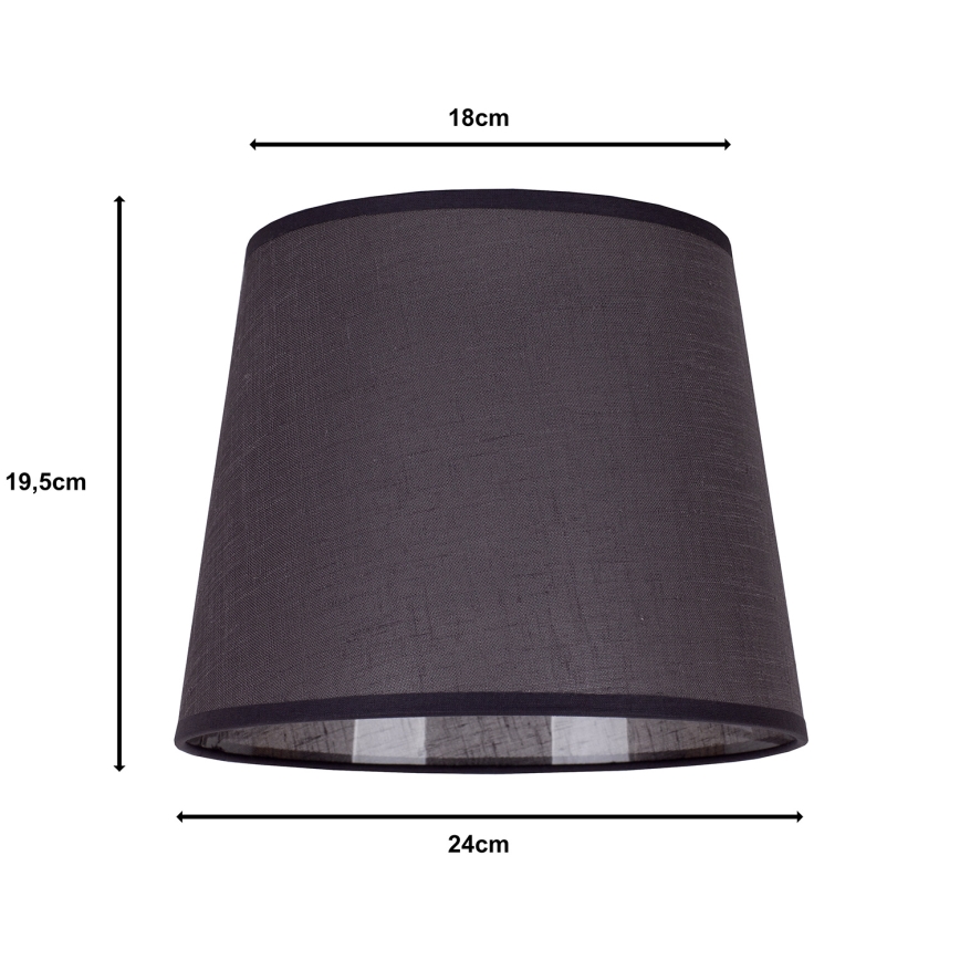 Duolla - Lampskärm för bordslampa CLASSIC M E27 diameter 24 cm antracit
