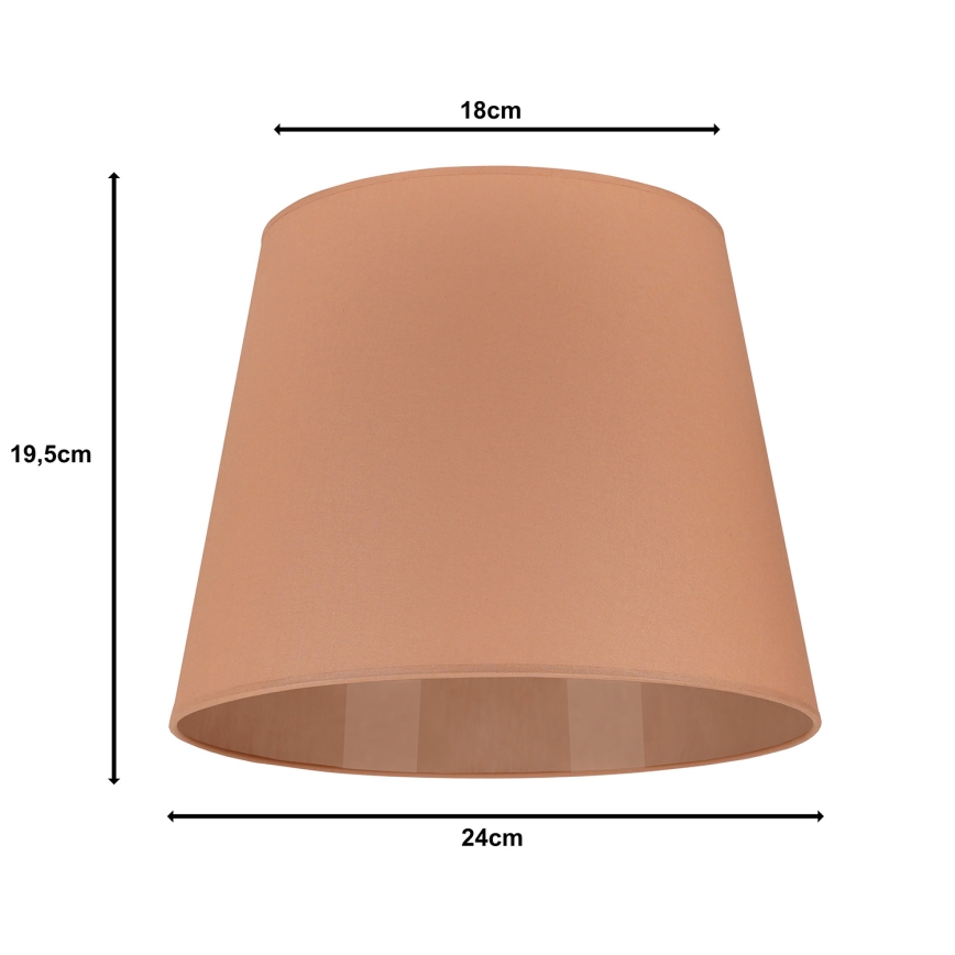 Duolla - Lampskärm för bordslampa CLASSIC M E27 diameter 24 cm brun