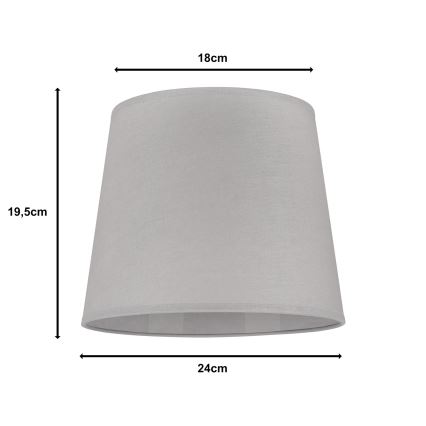 Duolla - Lampskärm för bordslampa CLASSIC M E27 diameter 24 cm grå