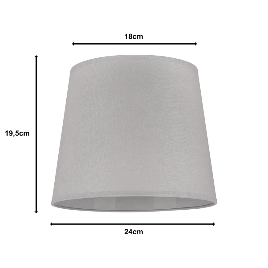 Duolla - Lampskärm för bordslampa CLASSIC M E27 diameter 24 cm grå