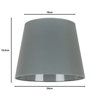 Duolla - Lampskärm för bordslampa CLASSIC M E27 diameter 24 cm grå