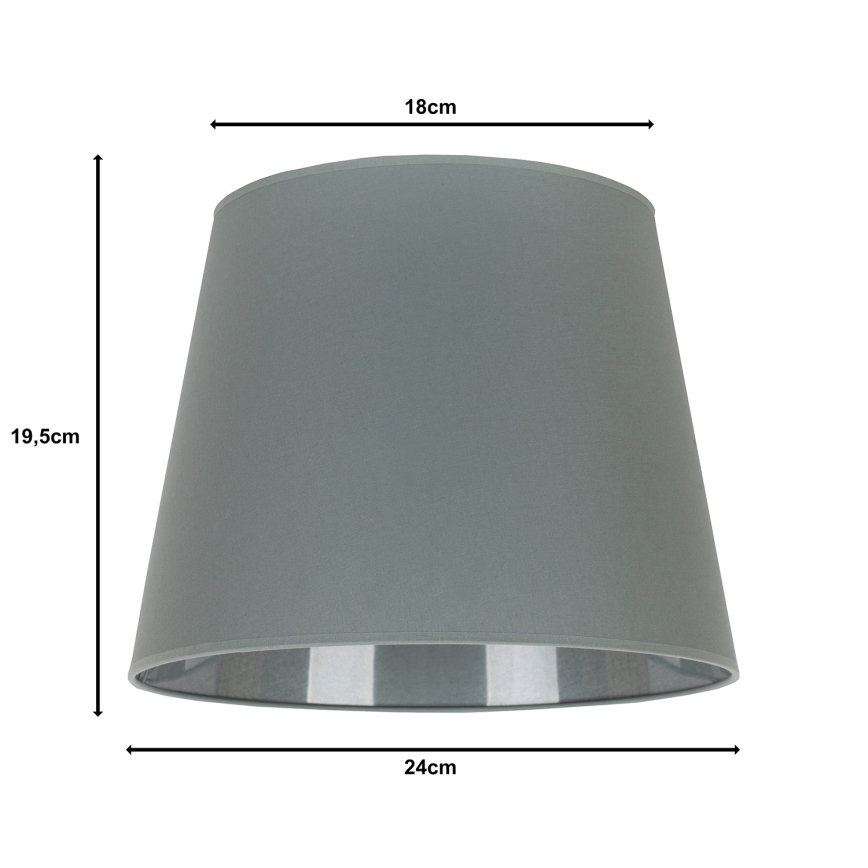 Duolla - Lampskärm för bordslampa CLASSIC M E27 diameter 24 cm grå