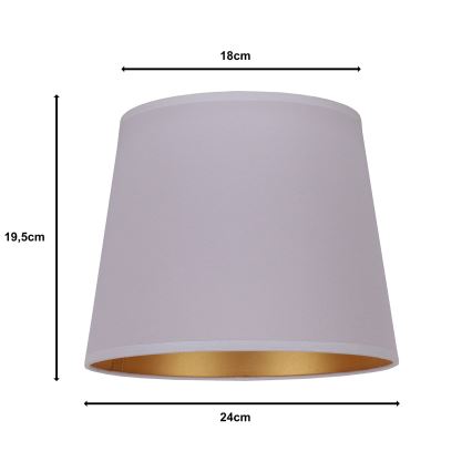 Duolla - Lampskärm för bordslampa CLASSIC M E27 diameter 24 cm grå