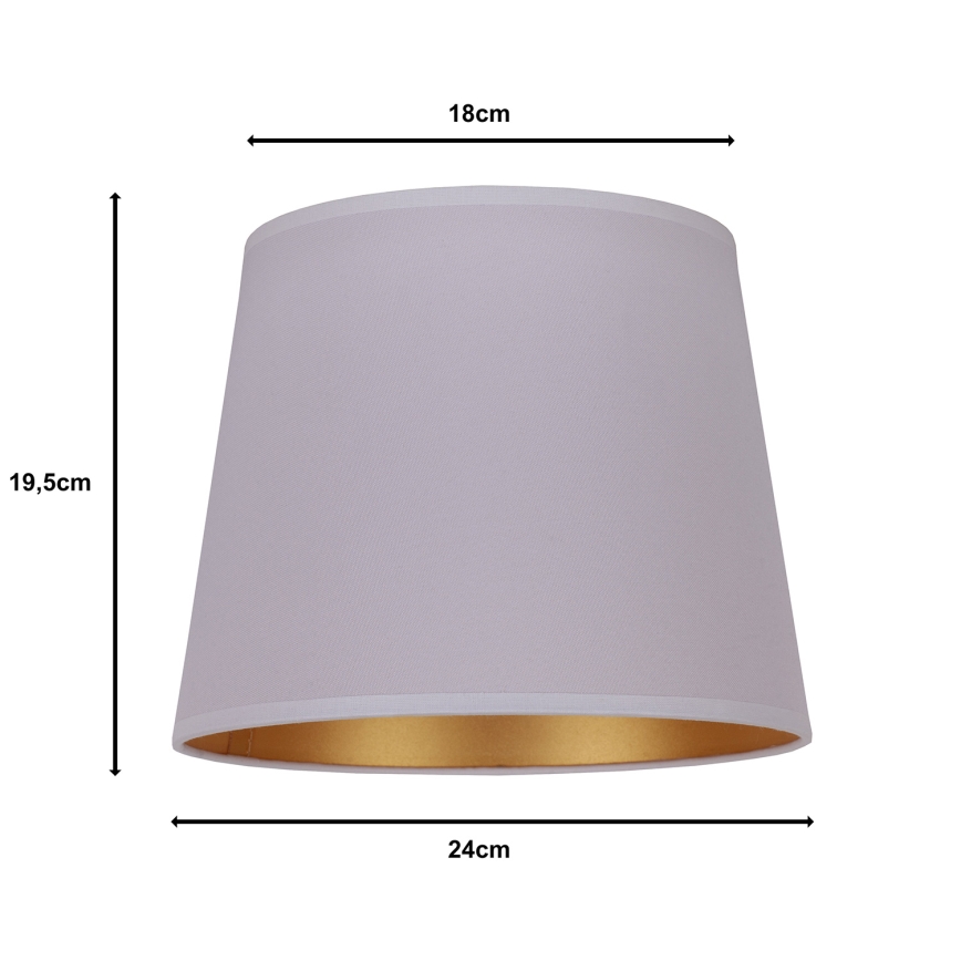Duolla - Lampskärm för bordslampa CLASSIC M E27 diameter 24 cm grå