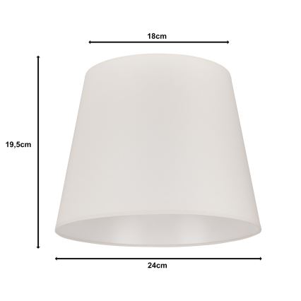 Duolla - Lampskärm för bordslampa CLASSIC M E27 diameter 24 cm grädde