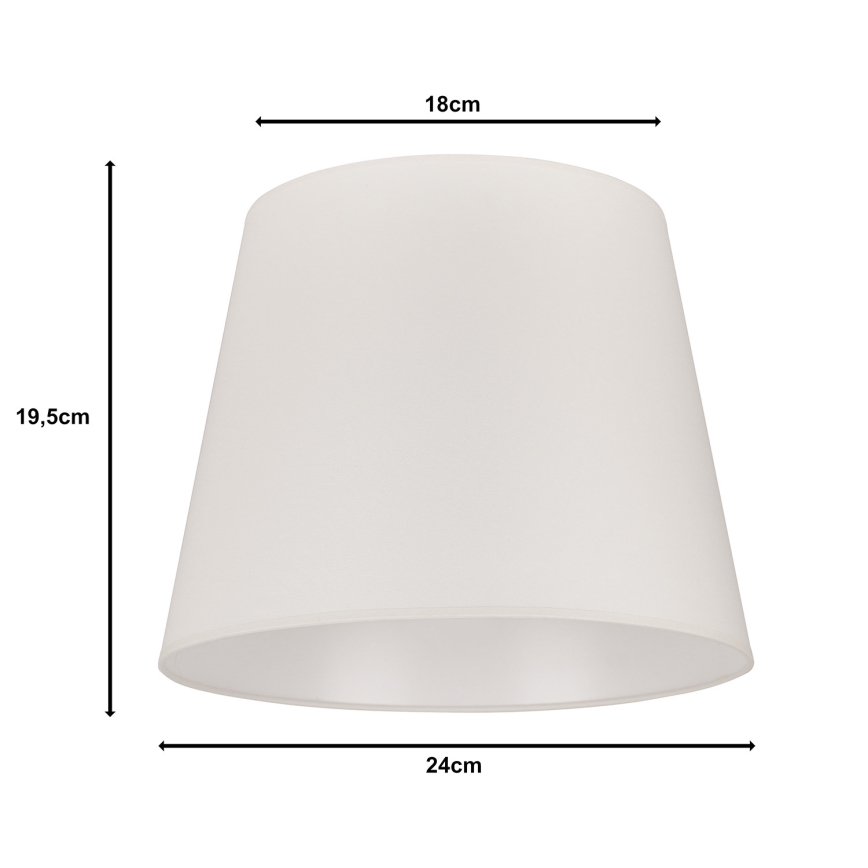 Duolla - Lampskärm för bordslampa CLASSIC M E27 diameter 24 cm grädde