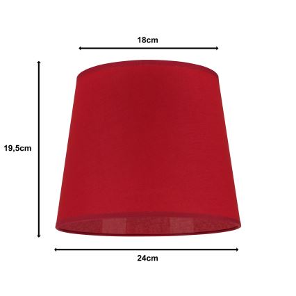 Duolla - Lampskärm för bordslampa CLASSIC M E27 diameter 24 cm röd