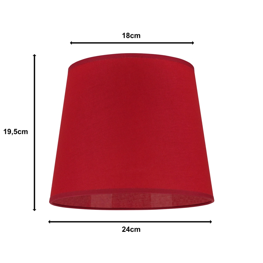 Duolla - Lampskärm för bordslampa CLASSIC M E27 diameter 24 cm röd