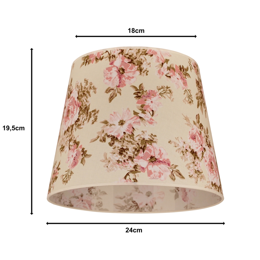 Duolla - Lampskärm för bordslampa CLASSIC M E27 diameter 24 cm ros