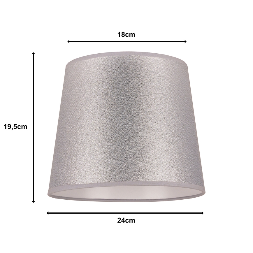Duolla - Lampskärm för bordslampa CLASSIC M E27 diameter 24 cm silver