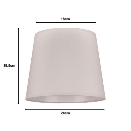 Duolla - Lampskärm för bordslampa CLASSIC M E27 diameter 24 cm vit