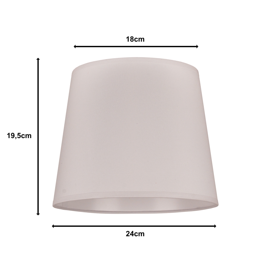 Duolla - Lampskärm för bordslampa CLASSIC M E27 diameter 24 cm vit