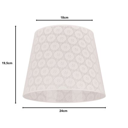 Duolla - Lampskärm för bordslampa CLASSIC M E27 diameter 24 cm vit