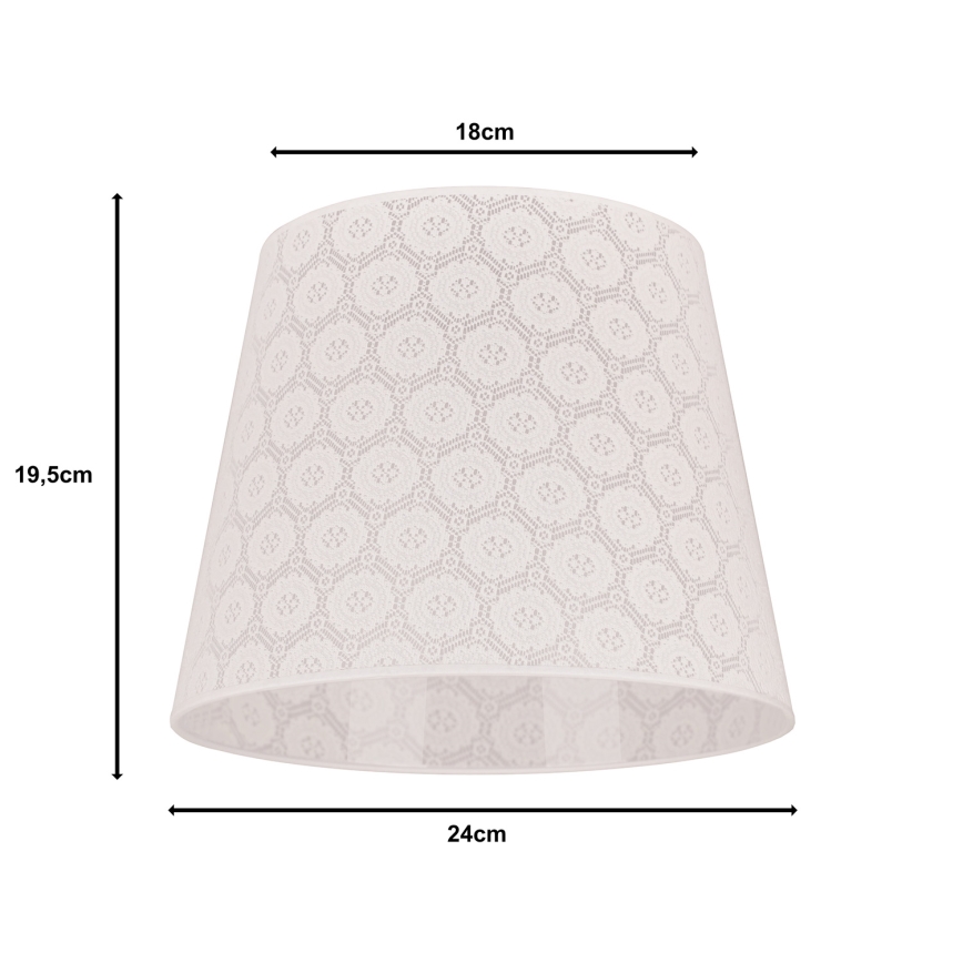 Duolla - Lampskärm för bordslampa CLASSIC M E27 diameter 24 cm vit