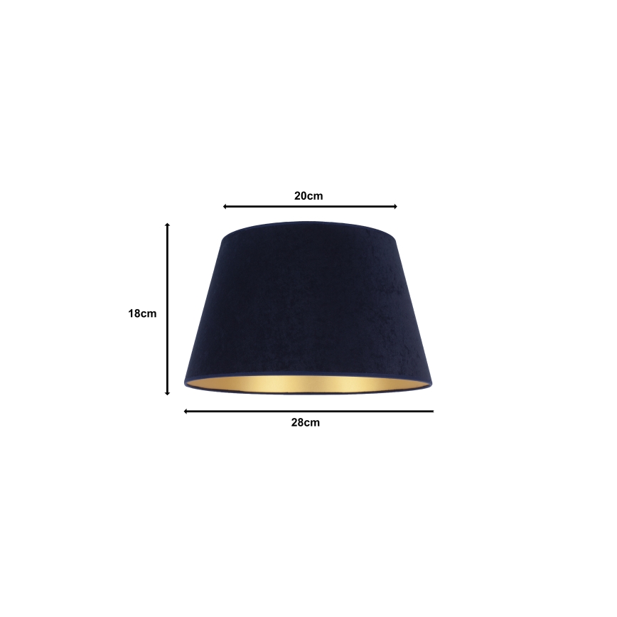 Duolla - Lampskärm för bordslampa CONE M E27 diameter 28 cm blå