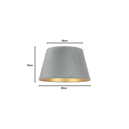 Duolla - Lampskärm för bordslampa CONE M E27 diameter 28 cm grå