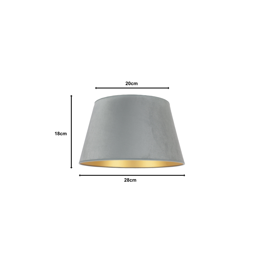 Duolla - Lampskärm för bordslampa CONE M E27 diameter 28 cm grå