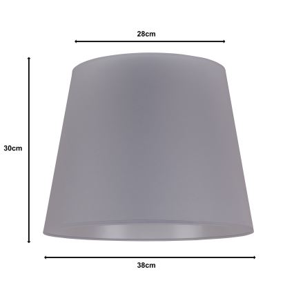 Duolla - Lampskärm för golvlampa CLASSIC L E27 diameter 38 cm grå