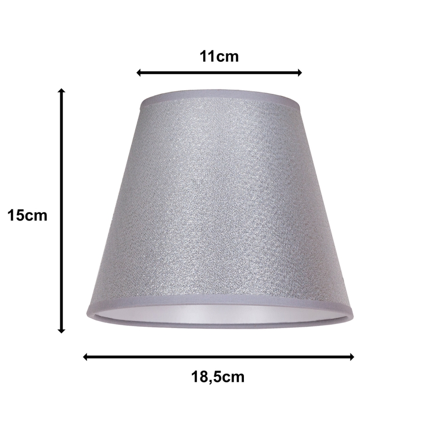 Duolla - Lampskärm SOFIA XS E14 diameter 18,5 cm silver