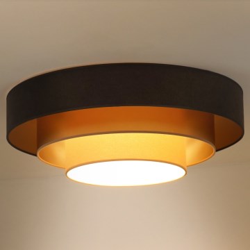 Duolla - LED taklampa LUNETA LED/26W/230V diameter 60 cm 4000K brun/guld/grädde