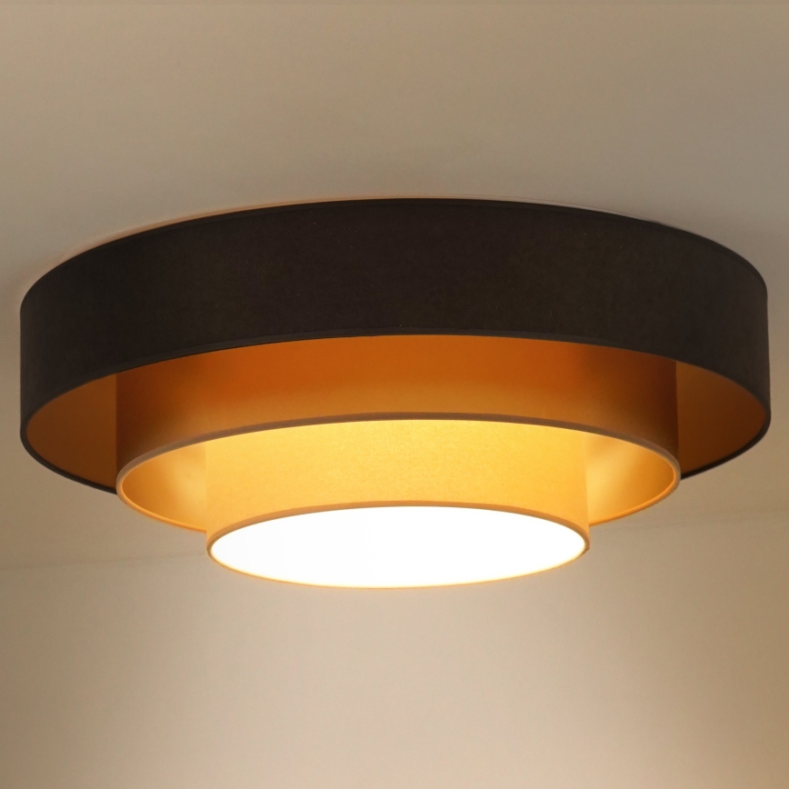 Duolla - LED taklampa LUNETA LED/26W/230V diameter 60 cm 4000K brun/guld/grädde