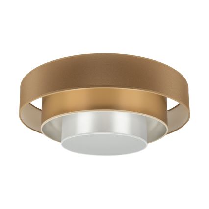 Duolla - LED taklampa LUNETA LED/26W/230V diameter 60 cm 4000K brun/guld/vit