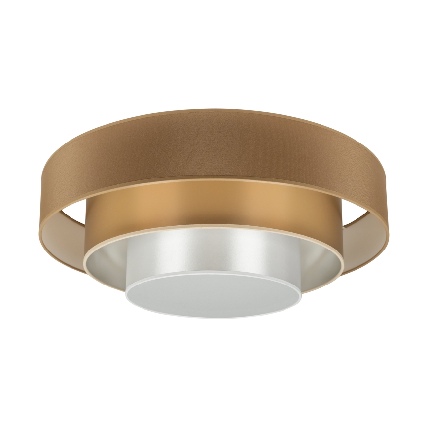 Duolla - LED taklampa LUNETA LED/26W/230V diameter 60 cm 4000K brun/guld/vit